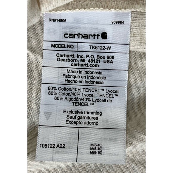 Carhartt Loose Fit TENCEL Fiber Series Short Sleeve Pocket Tee Women’s Sz M NEW - Picture 7 of 9